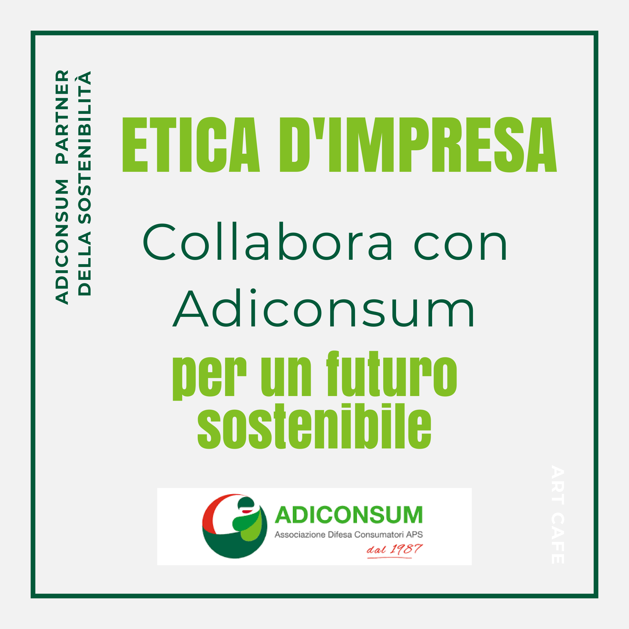Banner Etica d'Impresa. Collabora con Adiconsum