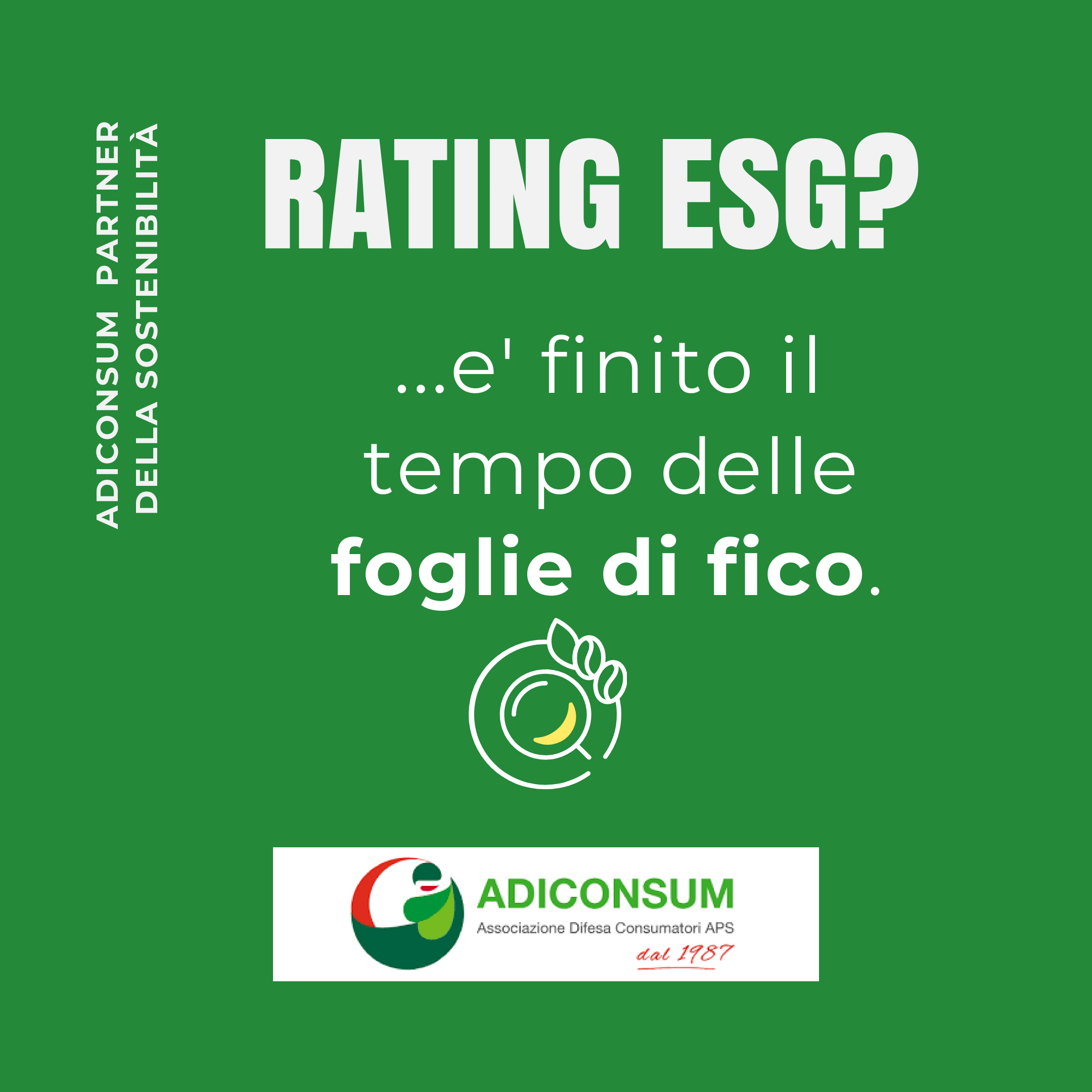 Banner "Rating ESG? E' finito il tempo delle foglie di fico"