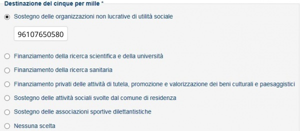 8x1000 precompilato con firma da Modello 730