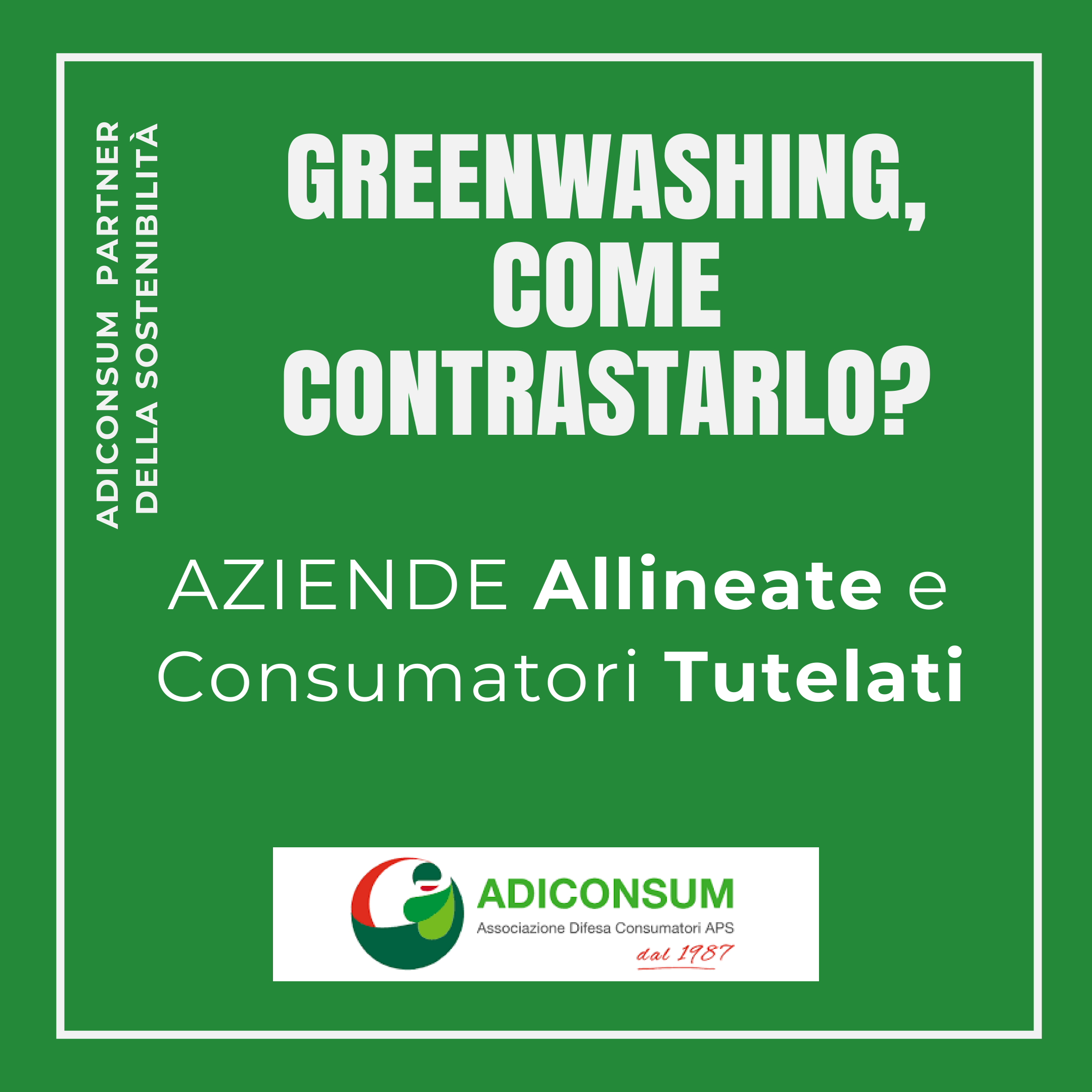 Banner "Greenwashing, come contrastarlo?"